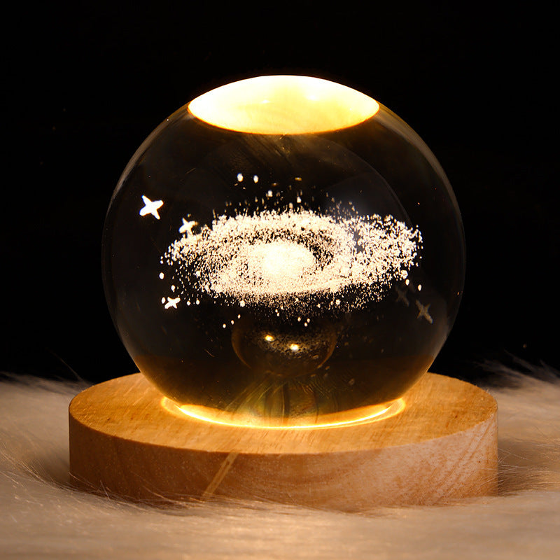 Bring the universe into your home with the Luminous Starry Sky and Moon Crystal Ball Night Lamp!