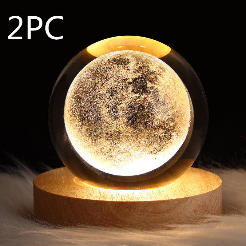 Bring the universe into your home with the Luminous Starry Sky and Moon Crystal Ball Night Lamp!