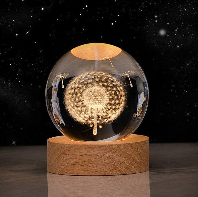 Bring the universe into your home with the Luminous Starry Sky and Moon Crystal Ball Night Lamp!