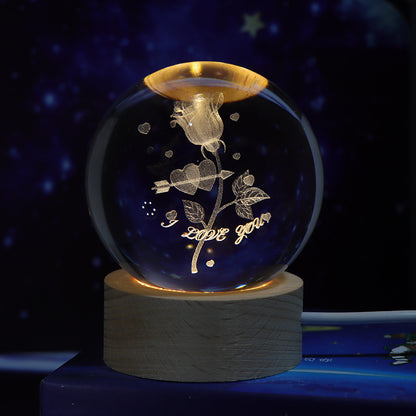 Bring the universe into your home with the Luminous Starry Sky and Moon Crystal Ball Night Lamp!