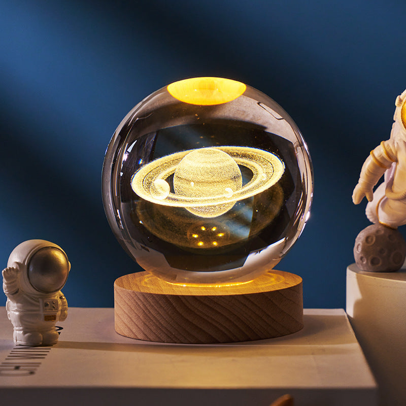 Bring the universe into your home with the Luminous Starry Sky and Moon Crystal Ball Night Lamp!