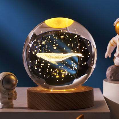 Bring the universe into your home with the Luminous Starry Sky and Moon Crystal Ball Night Lamp!