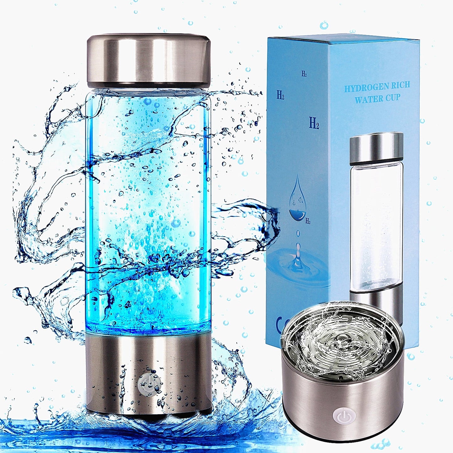 Hydrogen Water Bottle,Portable Hydrogen Water Bottle Generator Machine, Improve Water in 3 Minutes Quick Electrolysis, Suitable for Home, Office, Travel, Daily Drinking