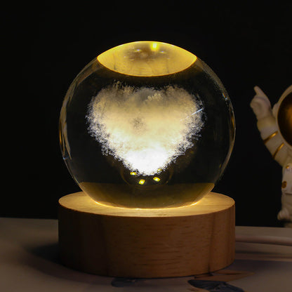 Bring the universe into your home with the Luminous Starry Sky and Moon Crystal Ball Night Lamp!