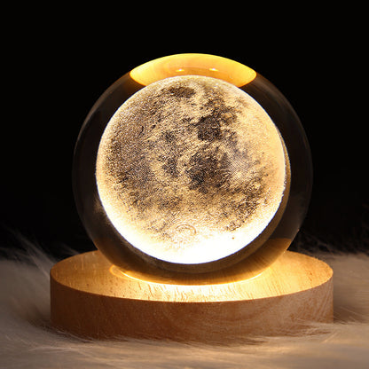 Bring the universe into your home with the Luminous Starry Sky and Moon Crystal Ball Night Lamp!