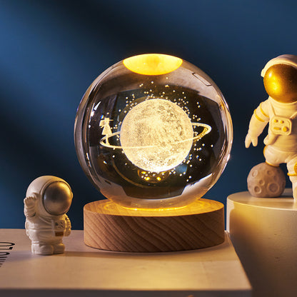 Bring the universe into your home with the Luminous Starry Sky and Moon Crystal Ball Night Lamp!